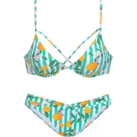 Buffalo Bikini menthe / jade / mandarine / blanc cassé