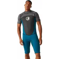 Regatta Rmm018 2 Mm Short Sleeve Back Zip Shorty Bleu S-M Homme