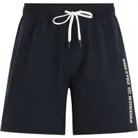 Marc O'Polo Shorts de bain 'Olmen Essentials' bleu nuit / blanc