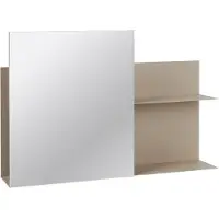 Broste Copenhagen Étagère murale Svante avec miroir - beige