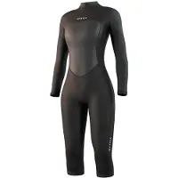 Mystic Brand Flatlock 3/2mm Woman Long Sleeve Back Zip Shorty Noir S Femme