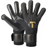 T1tan Rebel 2.0 Black-out Junior Goalkeeper Gloves With Finger Protection Noir 5 Enfants