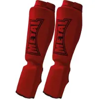Metal Boxe Protège tibias pieds Métal Boxe-Protège Tibias-Pieds Rouge - M (MB153MR)-