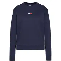 Tommy Hilfiger Femmes, Pull-over, Sweatshirts Femme Tjw Tommy Center Badge Crew, Twilight Navy, XS, Bleu, (XS)