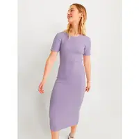 Jack & Jones Ellie Tight Jjxx Short Sleeve Long Dress Violet XS Femme