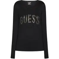 GUESS T-shirt LS CN MIRELA TEE femmes - Noir - EU XS