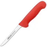 Arcos Couteau à désosser couleur - Prof 294022 en acier inoxydable Nitrum et mangue lame ergonomique en polypropylène rouge et 14 cm de lame, vitrine