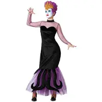 Atosa Octopus Villain Woman Costume Noir M-L Enfants