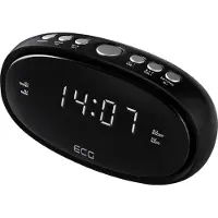 Ecg RB 010 Black | Radio-réveil |Horloge/réveil numérique | Réveil par radio/réveil | Heure de réveil annulée | Minuterie d'arrêt |