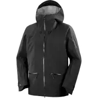 Salomon - Veste de ski imperméable et respirante - Absolute 3L Jkt M Deep Black pour Homme - Taille S - Noir