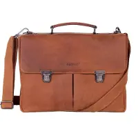 Dstrct Wall street Sacoche pour ordinateur portable A4 - 15,4 pouces - Cognac