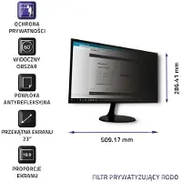 Qoltec filtres de confidentialité (22.99", 16:9)