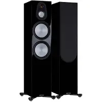 Monitor Audio 2x haut-parleurs de sol Silver 500 7G laqué noir brillant