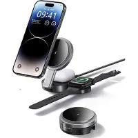 Usams Foldable Charg. Inductive 3W1 15W Pour Téléphone/Montre Apple/Ecouteurs Cd234Wxc01 (Us-Cd234)