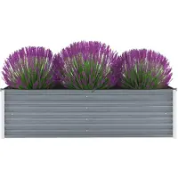 vidaXL Lit surélevé de jardin Acier galvanisé 160x40x45 cm Gris