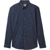 Tom Tailor DENIM Chemise bleu marine / blanc
