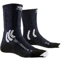 X-socks - Chaussettes de randonnée en laine de mérinos - Trek X Merino Wmn Midnight Blue/Arctic White pour Femme en Laine - Taille 39-40 - Bleu