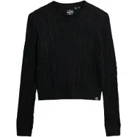 Superdry Fitted Cable Sweater Noir XS Femme