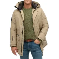 Superdry Parka d’hiver 'CITY' cappuccino / noir
