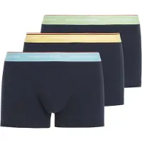 Tommy Hilfiger Hommes, Sous-vêtements, Trunk WB, Multicolore, Vert, (Lot de 3, M)