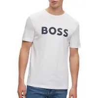BOSS T-Shirt 'Thinking' noir / blanc