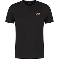 EA7 pour homme. 8NPT25_PJVPZ T-shirt avec logo noir (L), Casuel, Coton, Manche courte