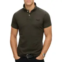 Superdry Vint Destroy Short Sleeve Polo Vert M Homme