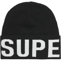 Superdry Bonnet noir / blanc