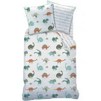 Matt & Rose Parure De Lit Imprimée Coton Blanc 140x200+63x63cm
