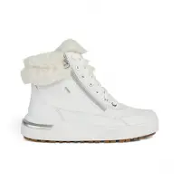 Geox pour femme. D26QSA 00046 Dalyla B Abx Leather Ankle Boots blanc (39), Cuir, Plat, 1 à 3 cm, Fermeture éclair, Casuel
