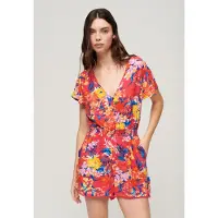 Superdry Beach Playsuit Short Sleeve Short Dress Multicolore XS Femme
