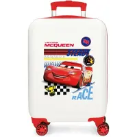 Disney unisex pour enfant. 4241342 Valise cabine Cars Lets race rigide 50 cm blanc (OSFA), Casuel, ABS/Polycarbonate, mode enfantine