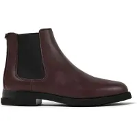 Camper pour femme/filles. K400299-024 Bottines en cuir bordeaux Iman (41), Plat, Aucun, Casuel, mode enfantine
