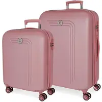Joumma Bags Movom Riga Pink, Set de valises de voyage de luxe en ABS 70cm/55cm, 5998965