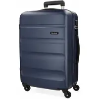 Joumma Bags ROLL ROAD Flex bleu marine, valise de voyage ABS, 75x52x28cm, 91L, 5849362 (grand)