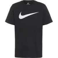 Nike T-Shirt 'Swoosh' noir / blanc