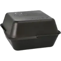 Papstar Boîtes alimentaires réutilisables "Circulware by Havel", 2 pièces, L 156 x l 156 x H 43 mm, polypropylène, noir, 36 pièces
