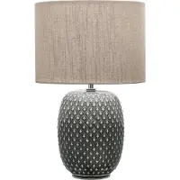 Pauleen Lampe de table Paulmann , style classique, culot E27, puissance maximale 60W, tension 230V, couleur gris foncé/beige, matériau : céramique