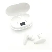 ELBE Oreillette Bluetooth abtws-005-b avec étui de transport de chargement/ autonomie 3,5h/ blanc