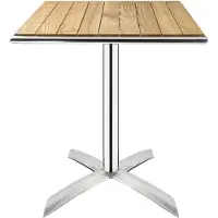 Bolero Table de bistrot pliante carrée en frêne 60 cm