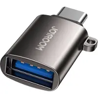 JOYROOM S-H151 Adaptateur Usb Type C mâle-femelle (Noir)