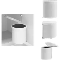 vidaXL Poubelle de cuisine encastrable plastique 8 L - Poubelles & poubelles