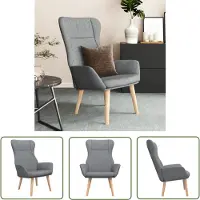 The Living Store fauteuil de relaxation en tissu gris clair