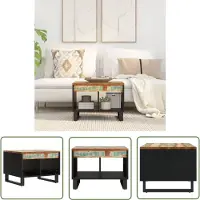 The Living Store Table basse 55x50x40 cm Vieux bois massif