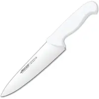 Arcos Couteau de chef couleur - Prof 292124 acier inoxydable nitrum et mangue ergonomique blanc lame en polypropylène et 20 cm, vitrine