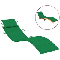 vidaXL Coussin de chaise longue vert 186x58x4 cm tissu oxford