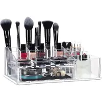 Relaxdays Organiseur de maquillage 16 compartiment