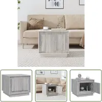 The Living Store Table basse Gris Sonoma 51x50x44 cm Bois composite