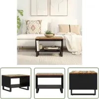 The Living Store Table basse 60x50x40 cm Vieux bois massif