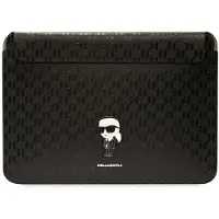 Karl Lagerfeld Manchon KLCS16SAKHPKK 16" czarny/black Saffiano Monogram Ikonik (16", Apple), Sac pour notebook, Noir